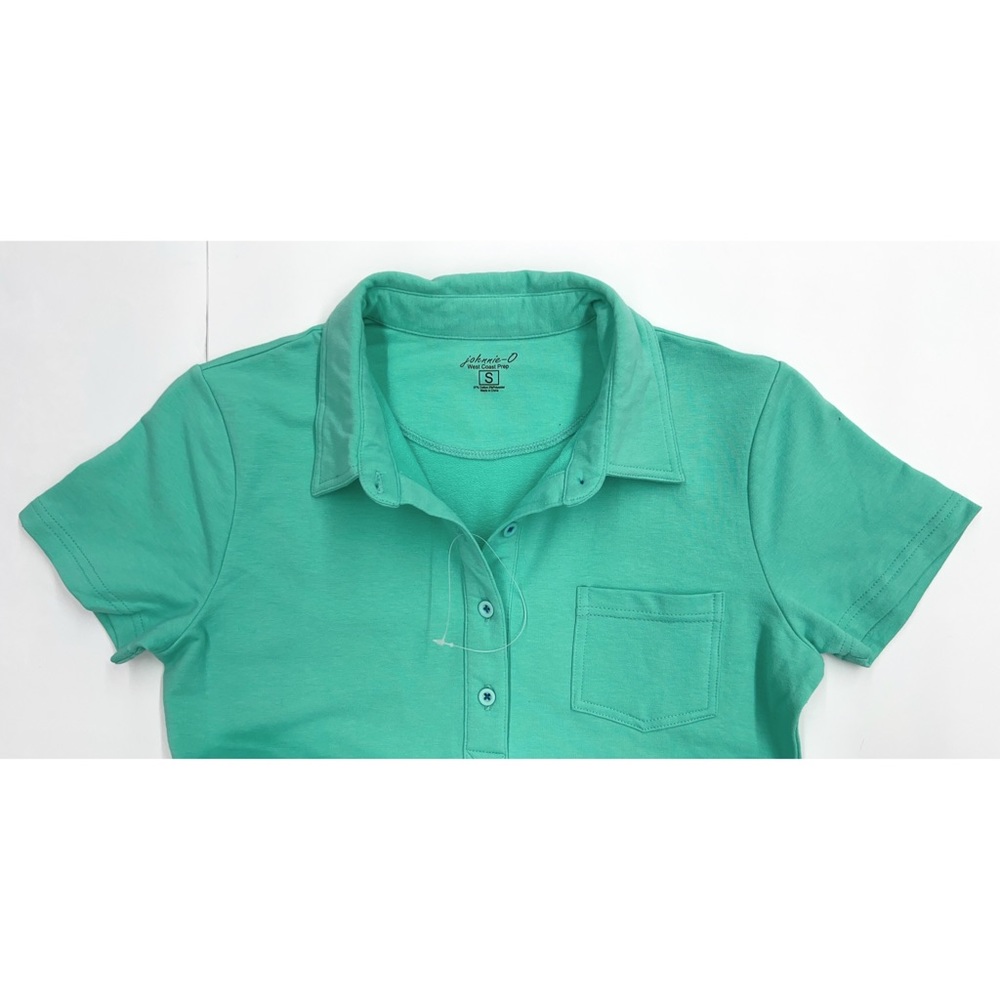 johnnie-O Bermuda Green Belted Short Sleeve Polo Dress - Picture 5 of 10
